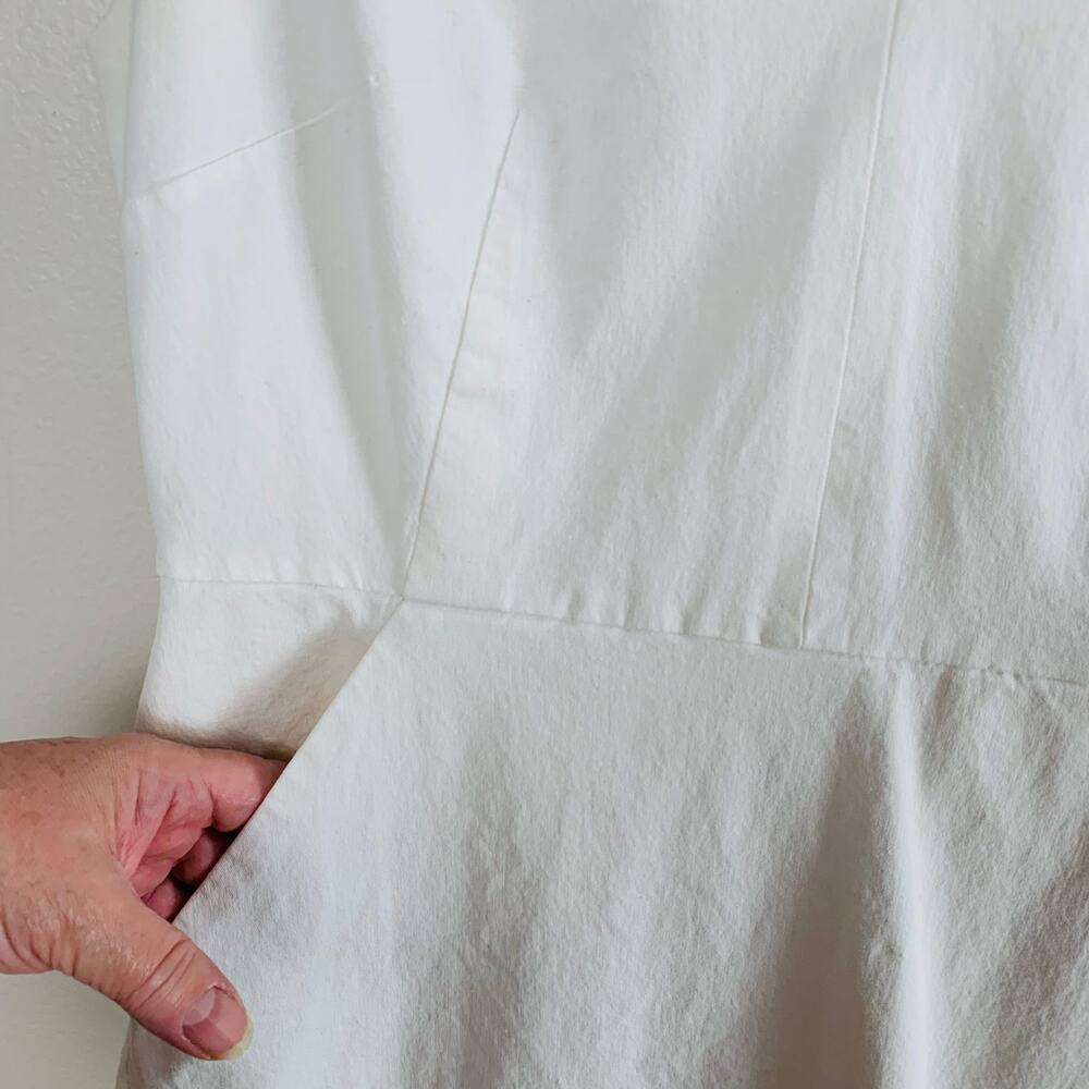 J.Crew 365 Ivory Sheath Dress 8P Petite Cap Sleeve Stretch Minimalist
Summer - Picture 5 of 8